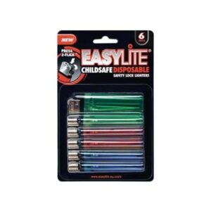 Easylite Child Safe Lighter – 6 Packs