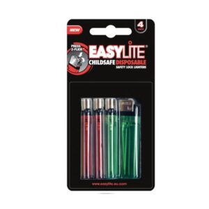 Easylite Child Safe Lighter – 4 Packs